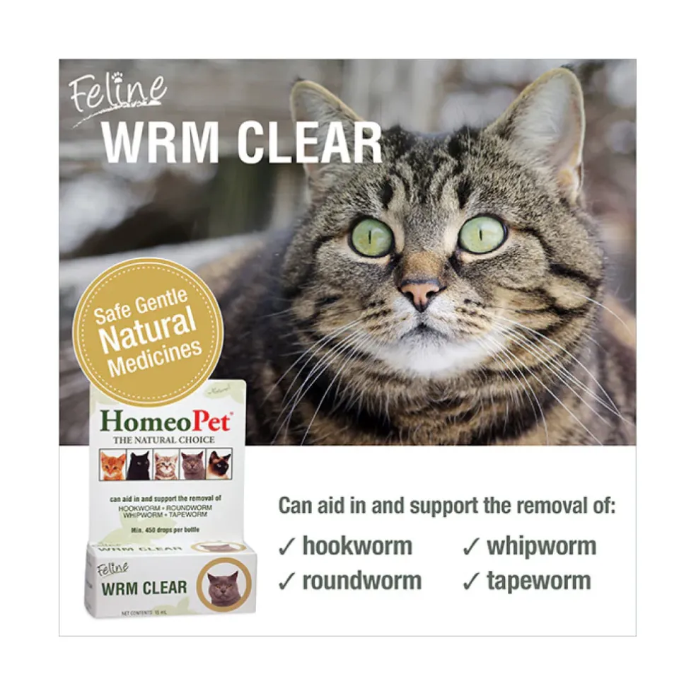HomeoPet Feline WRM Clear For Cats (15 ml)