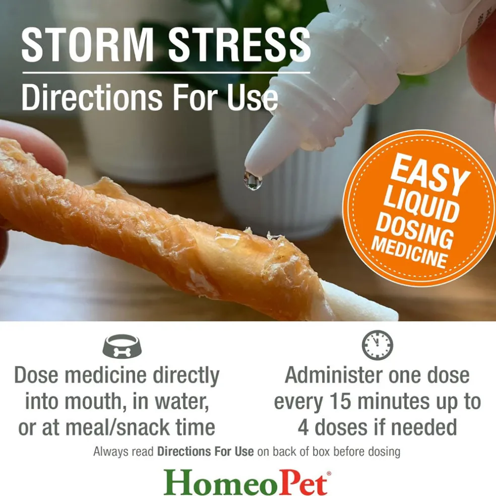 HomeoPet Storm Stress for Small Animals, 15-ml