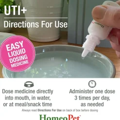 HomeoPet UTI Plus Urinary Tract Infection for Pets, 15-ml