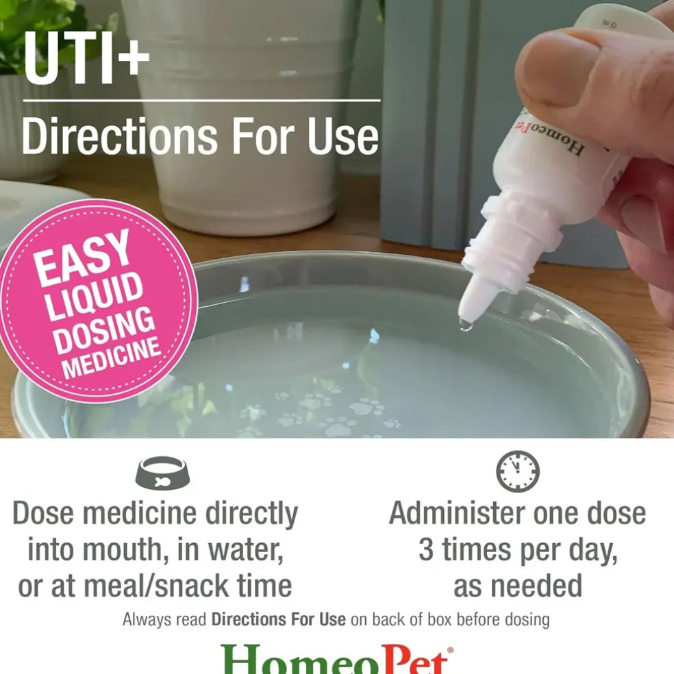 HomeoPet UTI Plus Urinary Tract Infection for Pets, 15-ml