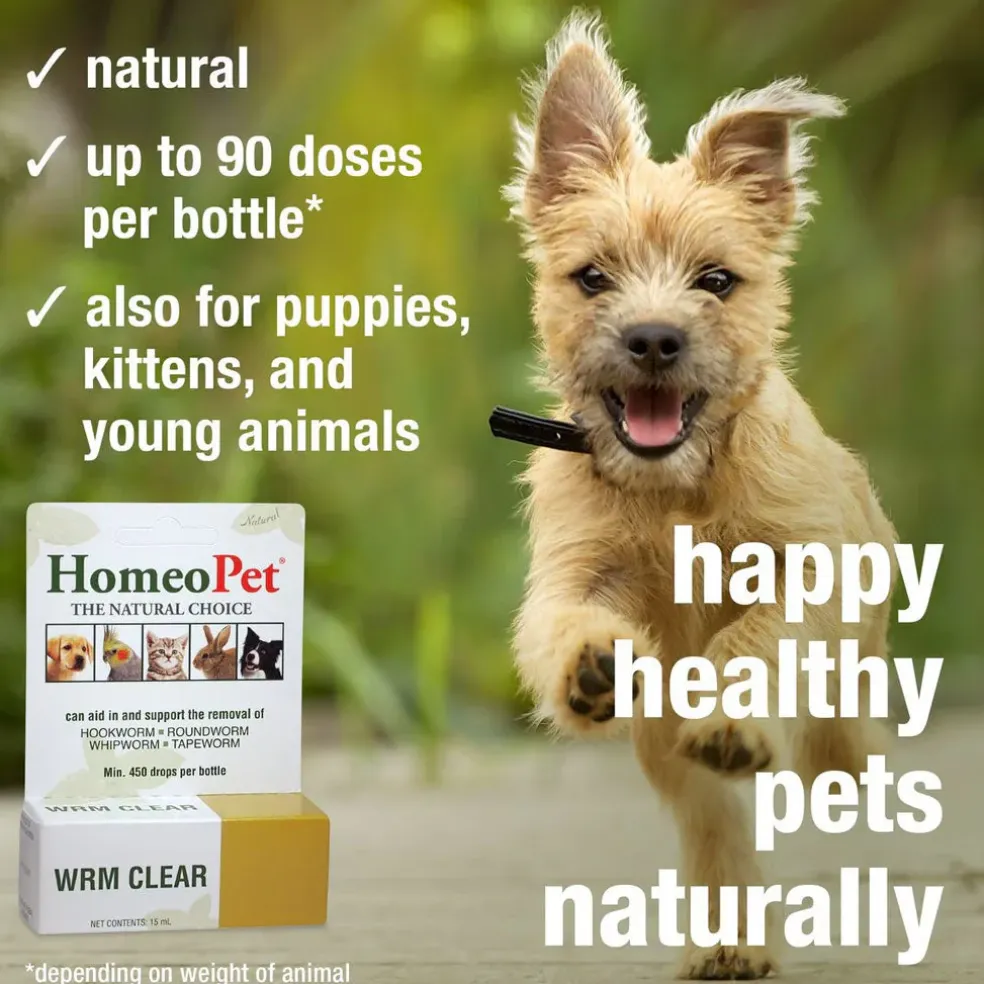HomeoPet WRM Clear for Pets, 15 ml