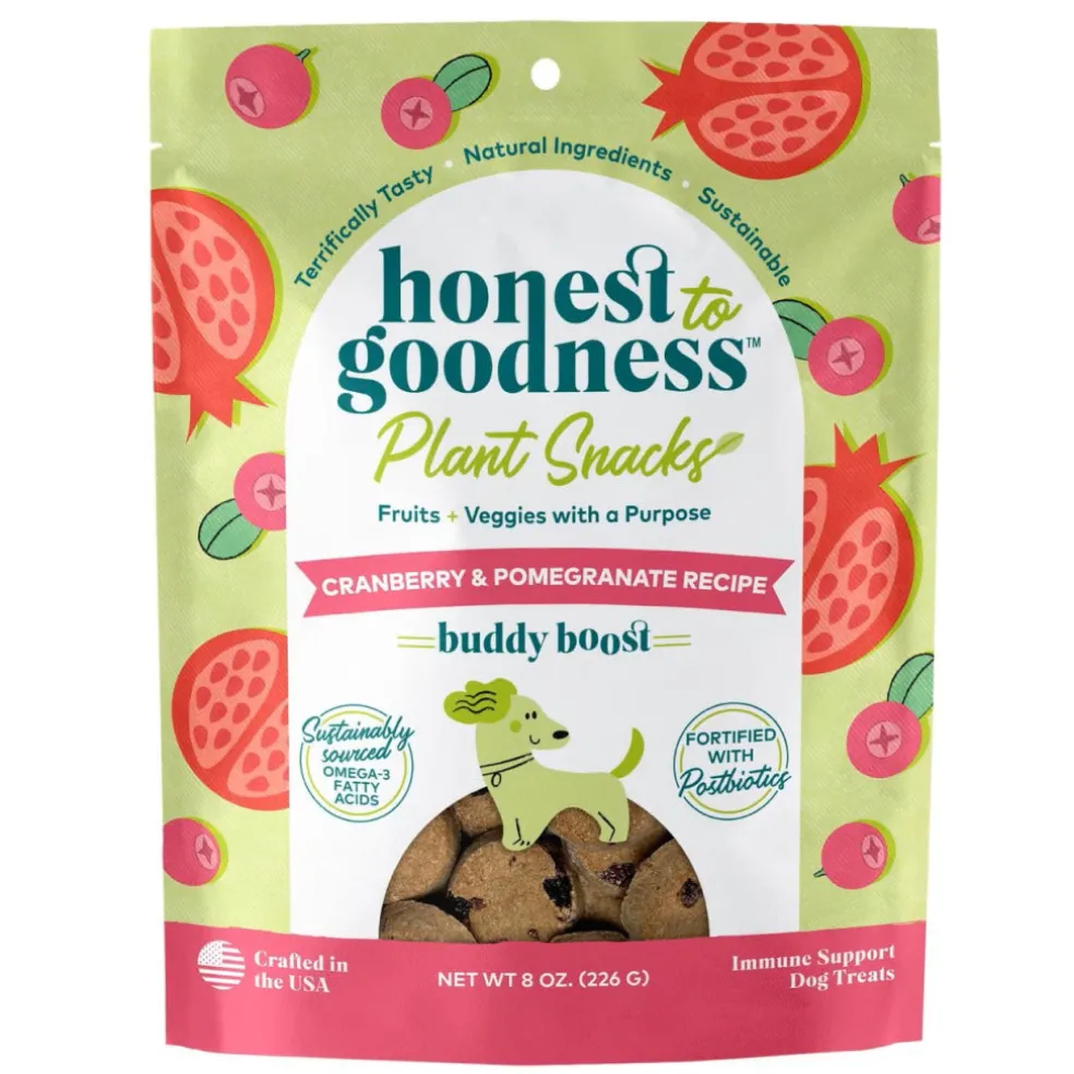 Honest To Goodness Buddy Boost Cranberry & Pomegranate Immune Support Treats For Dogs (8 oz)