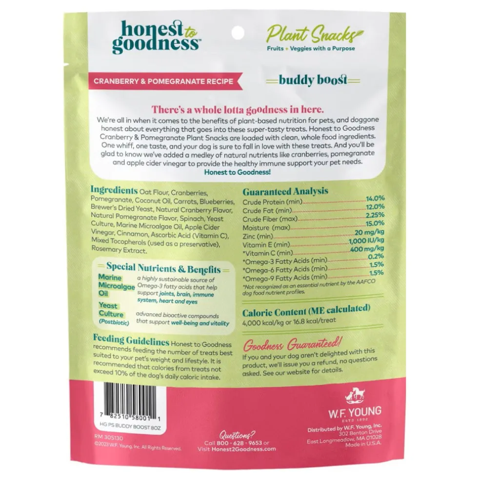 Honest To Goodness Buddy Boost Cranberry & Pomegranate Immune Support Treats For Dogs (8 oz)