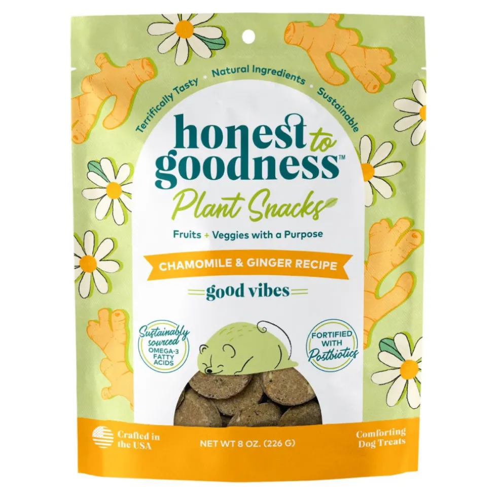 Honest To Goodness Good Vibes Chamomile & Ginger Recipe Comforting Treats For Dogs (8 oz)