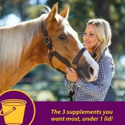 Horse Health Products Joint Combo Hoof & Coat 3-in-1 Apple Flavor Pellets Horse Supplement