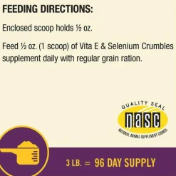 Horse Health Products Vitamin-E & Selenium Crumbles Horse Supplement