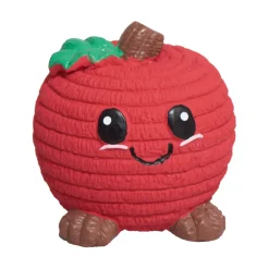 HuggleHounds Sweet Cheeks Foodies Apple Ruff-Tex Latex Squeaky Dog Toy