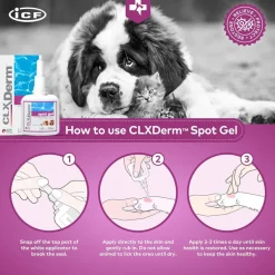 ICF CLXDerm Spot-on Gel for Dogs & Cats, 100-ml