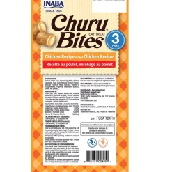Inaba Churu Bites Chicken Recipe Wraps Chicken Recipe Cat Treats, 0.35-oz X 3