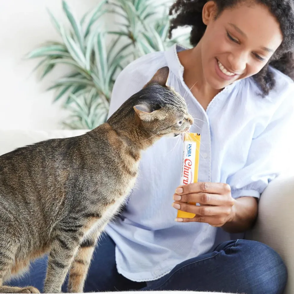 Inaba Churu Chicken & Seafood Variety Pack Grain-Free Lickable Treat for Cats, 50 count