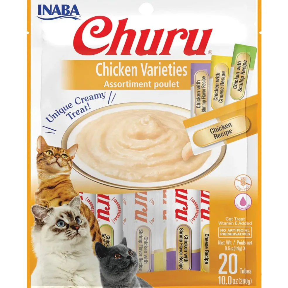 Inaba Churu Chicken Variety Pack Grain-Free Lickable Treat for Cats