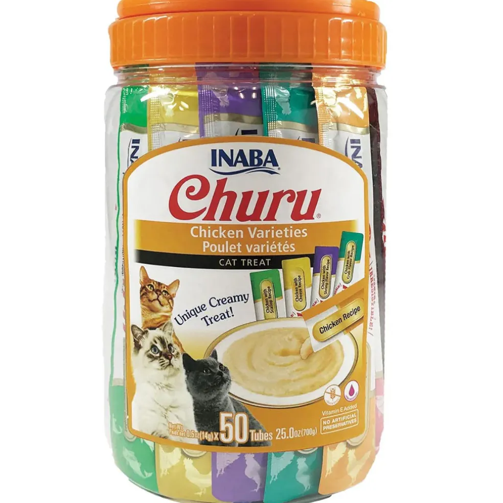 Inaba Churu Chicken Variety Pack Grain-Free Lickable Treat for Cats