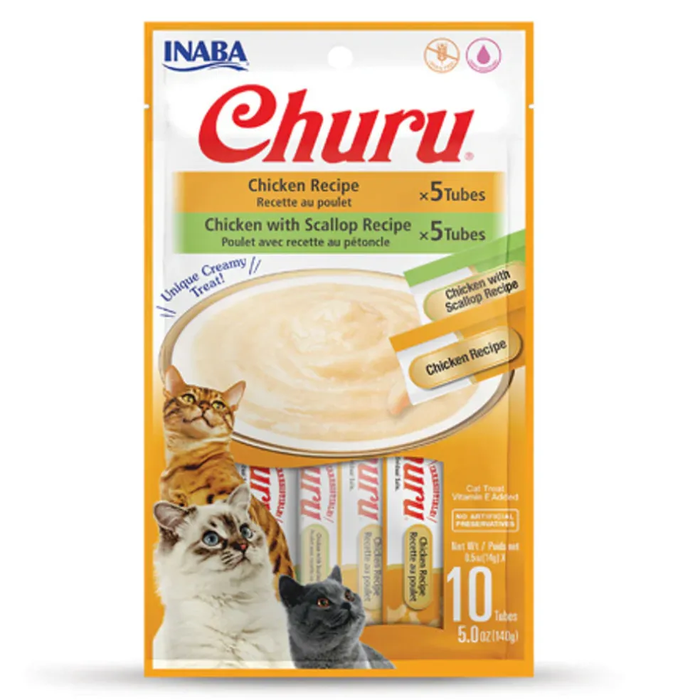 Inaba Churu Chicken Variety Pack Grain-Free Lickable Treat for Cats