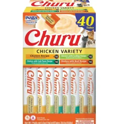 Inaba Churu Chicken Variety Pack Grain-Free Lickable Treat for Cats