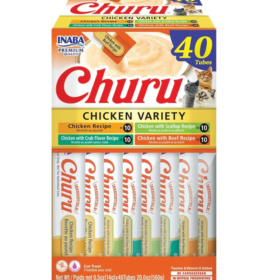 Inaba Churu Chicken Variety Pack Grain-Free Lickable Treat for Cats