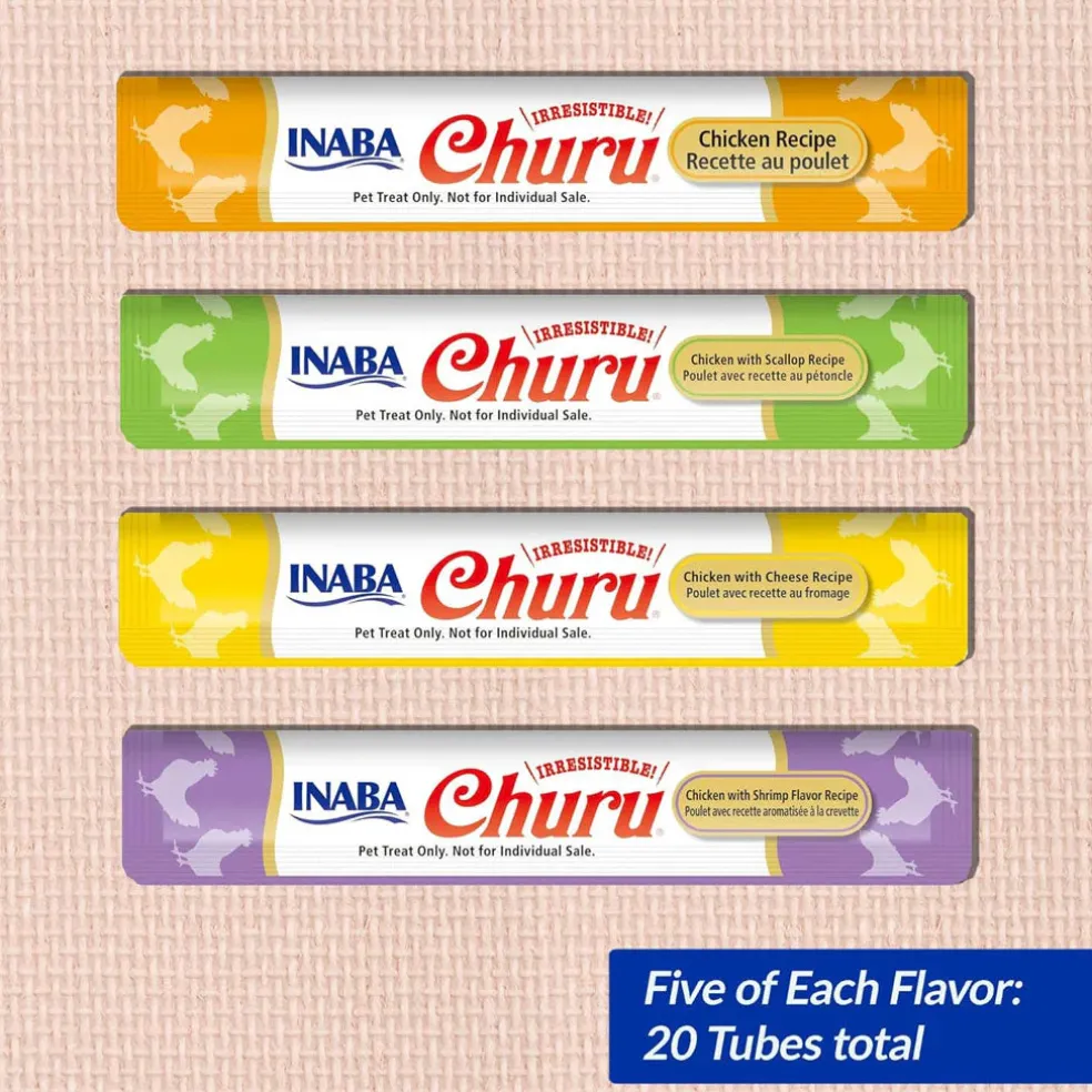 Inaba Churu Chicken Variety Pack Grain-Free Lickable Treat for Cats