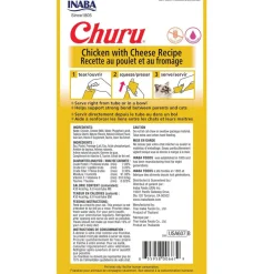 Inaba Churu Chicken with Cheese Puree Grain-Free Lickable Treat for Cats, 0.5-oz x 4-tubes