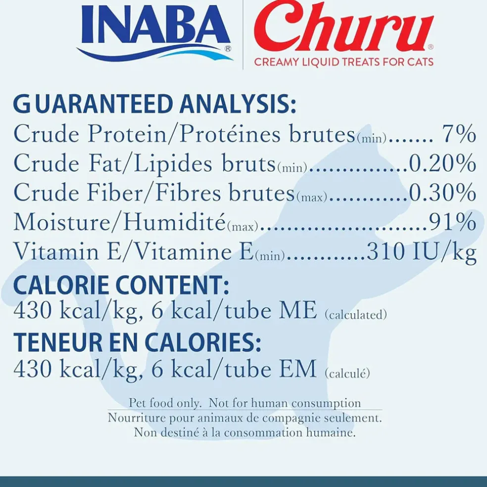 Inaba Churu Chicken with Cheese Puree Grain-Free Lickable Treat for Cats, 0.5-oz x 4-tubes