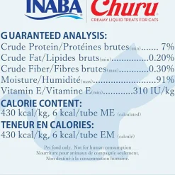 Inaba Churu Chicken with Scallop Puree Grain-Free Lickable Treat for Cats, 0.5-oz x 4-tubes