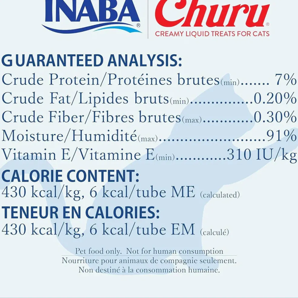 Inaba Churu Chicken with Scallop Puree Grain-Free Lickable Treat for Cats, 0.5-oz x 4-tubes