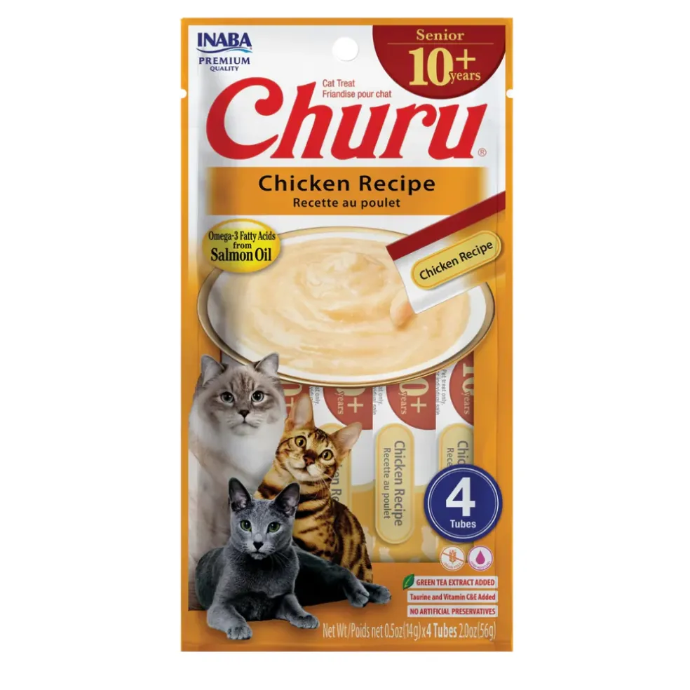Inaba Churu for Senior 10+ Lickable Cat Treats (0.5-oz tube)