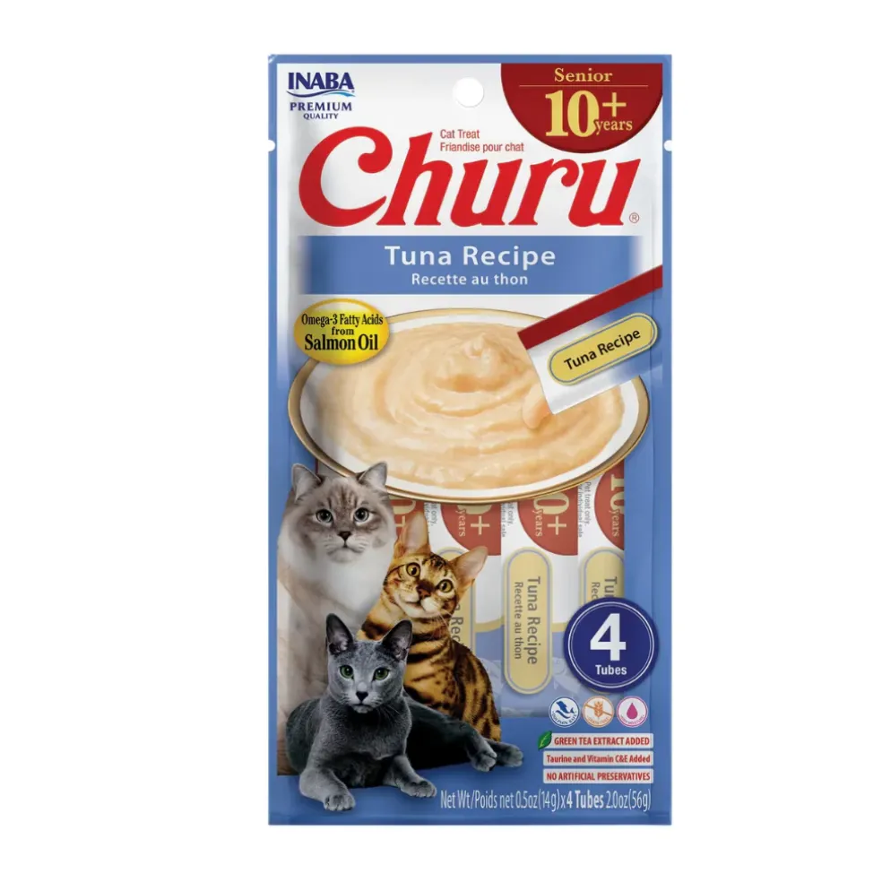 Inaba Churu for Senior 10+ Lickable Cat Treats (0.5-oz tube)