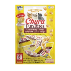 Inaba Churu Fun Bites Chicken Recipe Wraps Soft & Moist Cat Treats (3 packs)
