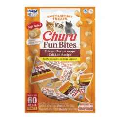 Inaba Churu Fun Bites Chicken Recipe Wraps Soft & Moist Cat Treats (3 packs)