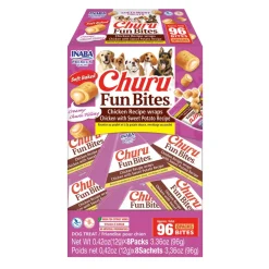 Inaba Churu Fun Bites Chicken Recipe Wraps Soft Baked Dog Treats (8 packs)