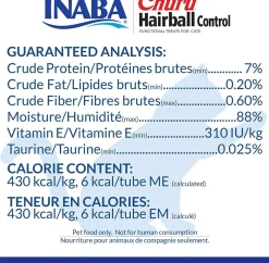 Inaba Churu Indoor Care Tuna Recipe Puree Grain-Free Lickable Treat for Cats, 0.5-oz x 4-tubes