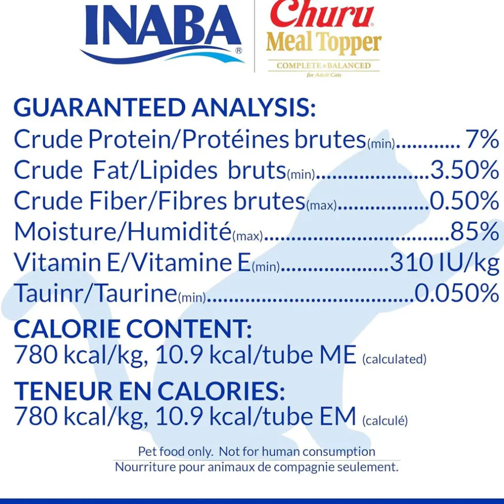 Inaba Churu Meal Topper Chicken Recipe Cat Food, 0.5-oz x 4-tubes