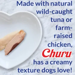 Inaba Churu Meal Topper Chicken with Cheese Recipe Dog Food, 0.5-oz x 4-tubes