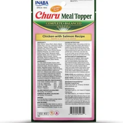 Inaba Churu Meal Topper Chicken with Salmon Recipe Dog Food, 0.5-oz x 4-tubes