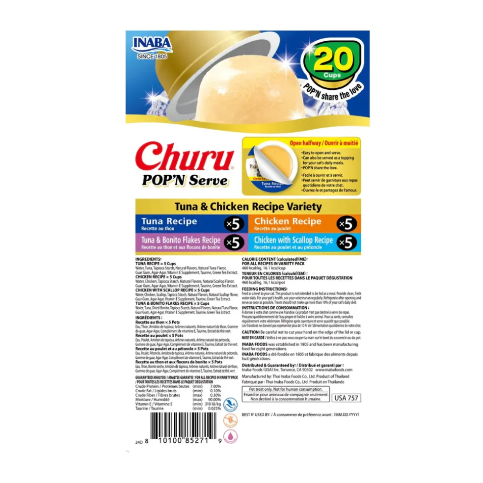 Inaba Churu Pop'n Serve Variety Pack Lickable Cat Treats