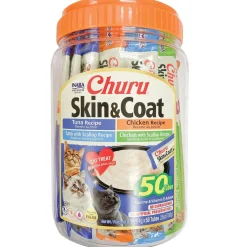 Inaba Churu Skin & Coat Variety Pack Lickable Treat for Cats, 50 count
