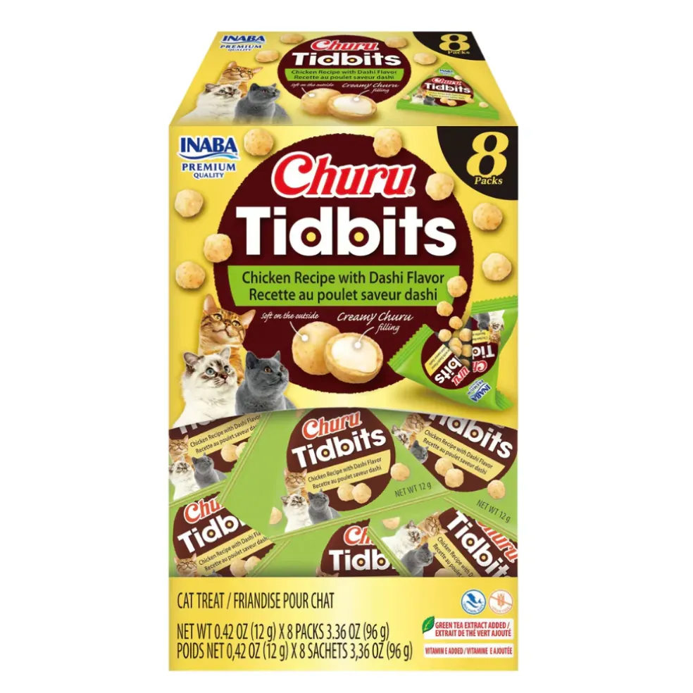 Inaba Churu Tidbits Soft & Creamy Cat Treats (8 packs)