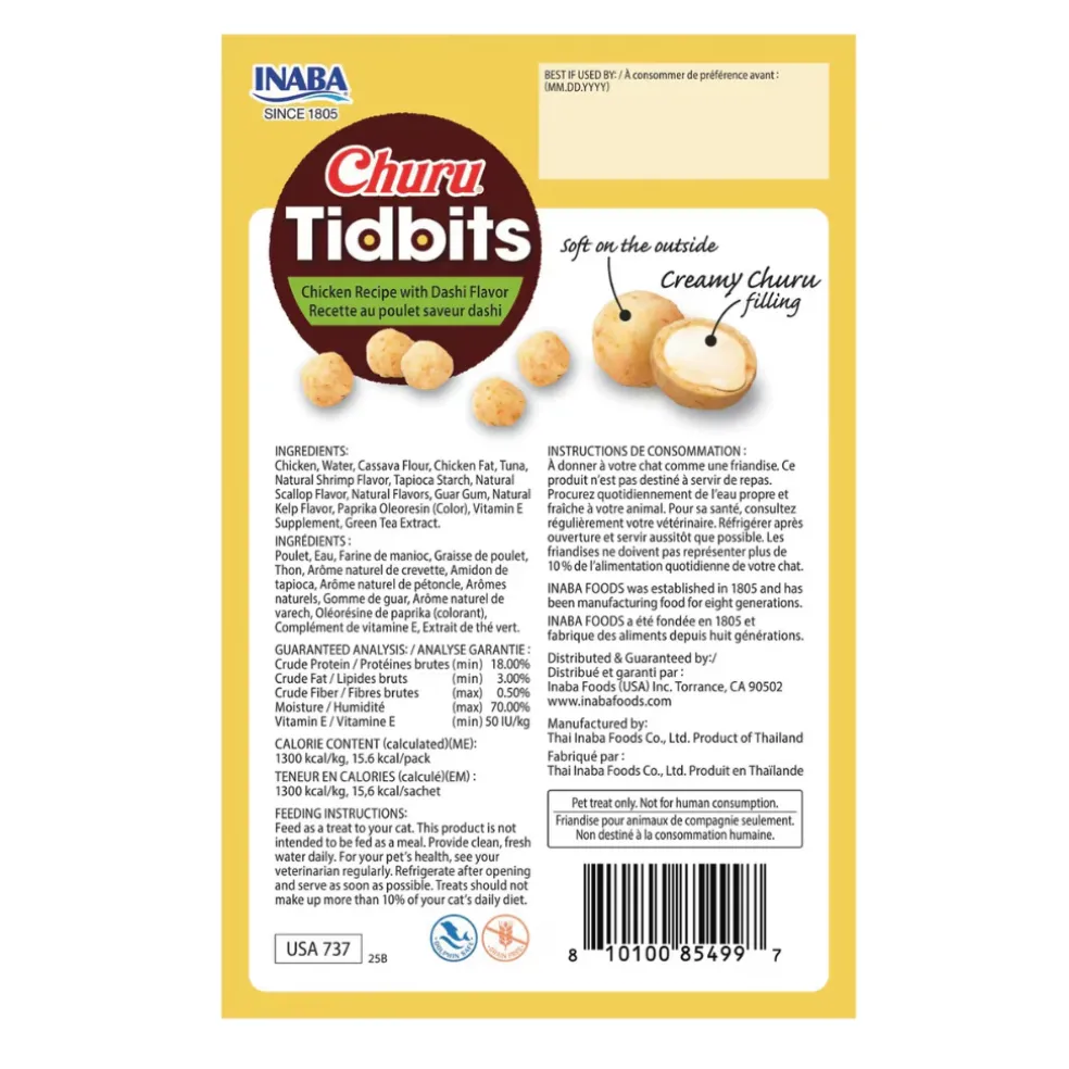 Inaba Churu Tidbits Soft & Creamy Cat Treats (8 packs)
