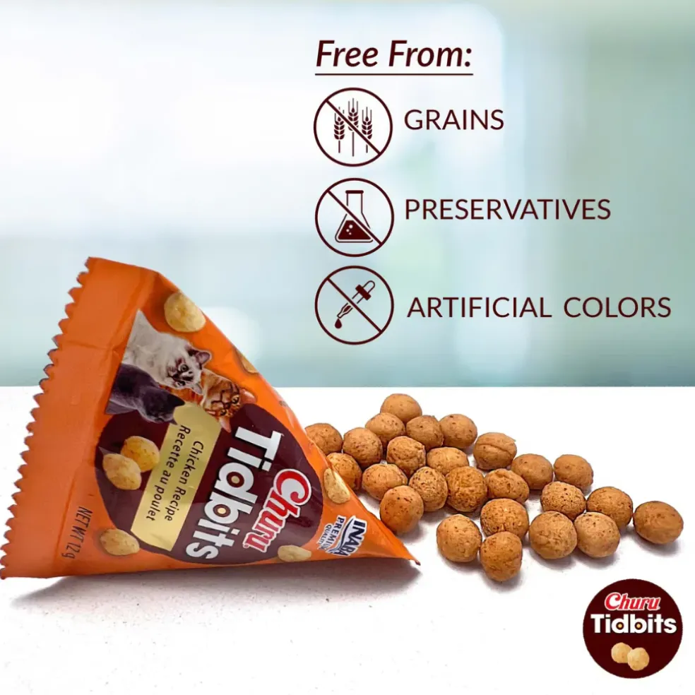 Inaba Churu Tidbits Soft & Creamy Cat Treats (8 packs)