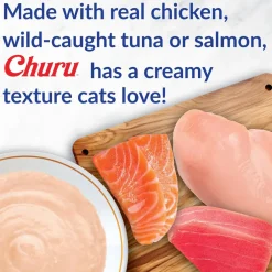 Inaba Churu Tuna Seafood Variety Pack Grain-Free Lickable Treat for Cats