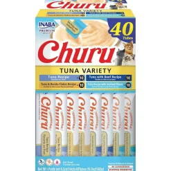 Inaba Churu Tuna Variety Pack Grain-Free Lickable Treat for Cats