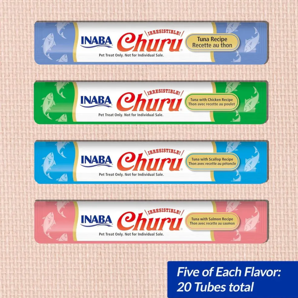 Inaba Churu Tuna Variety Pack Grain-Free Lickable Treat for Cats
