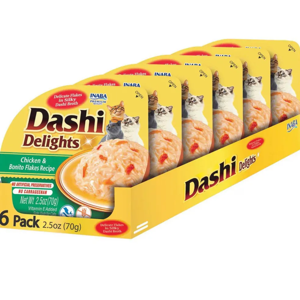 Inaba Dashi Delights Chicken & Bonito Flakes Recipe in Broth Cat Food, 2.5-oz