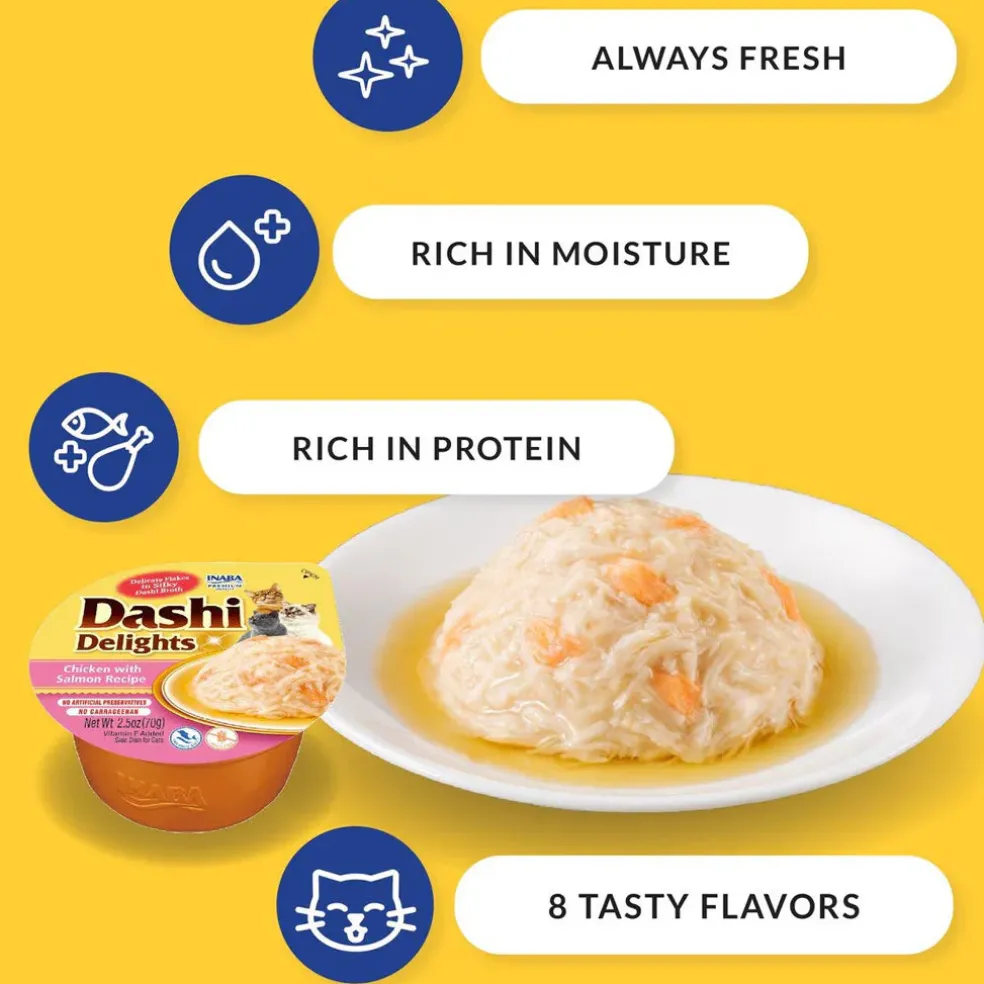 Inaba Dashi Delights Chicken Recipe in Broth Cat Food, 2.5-oz