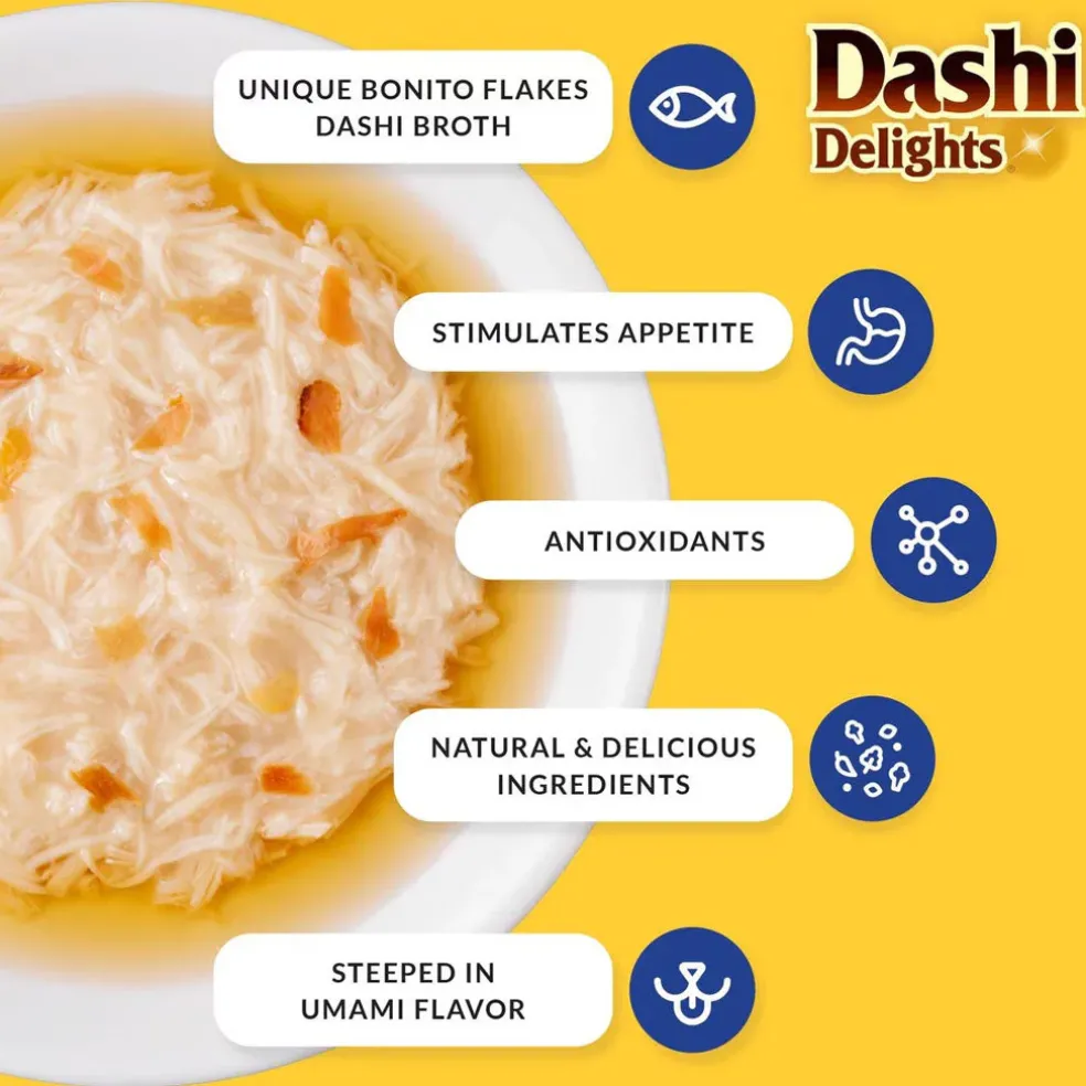 Inaba Dashi Delights Chicken Recipe in Broth Cat Food, 2.5-oz