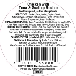 Inaba Dashi Delights Chicken with Tuna & Scallop Recipe in Broth Cat Food, 2.5-oz - DISCO