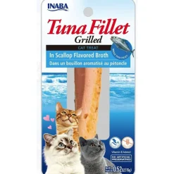 Inaba Grilled Chicken Fillet in Scallop Flavored Broth Cat Treat, 0.52-oz