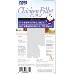 Inaba Grilled Chicken Fillet in Shrimp Flavored Broth Cat Treat, 0.52-oz
