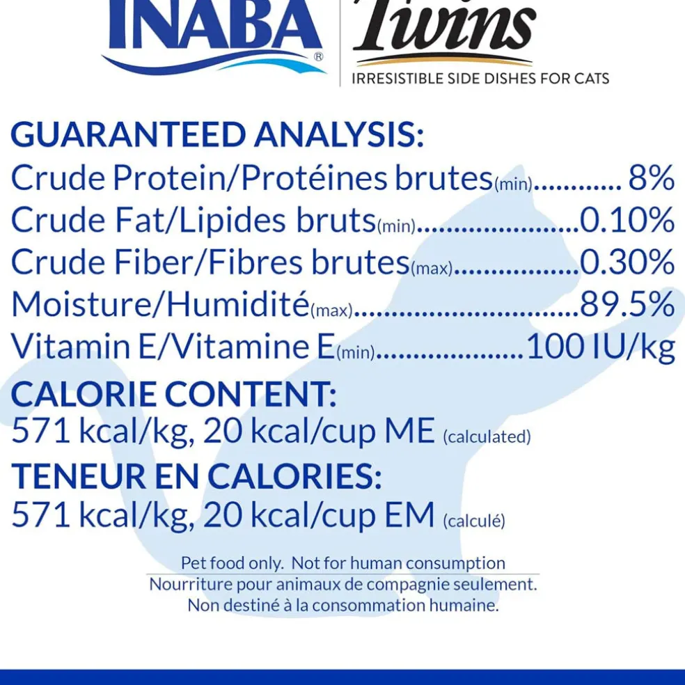 Inaba Twins Chicken with Cheese Recipe Grain-Free Cat Food, 1.23-oz
