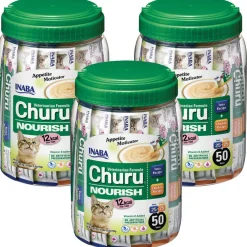 INABA Veterinarian Formula Churu Nourish, Chicken & Tuna Recipe Lickable Treats for Cats