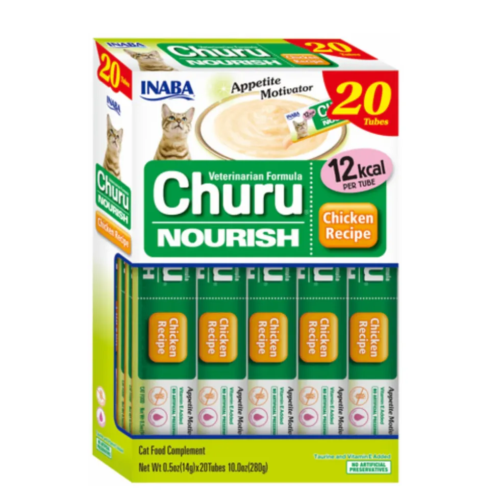 INABA Veterinarian Formula Churu Nourish Lickable Treats for Cats (20 tubes)